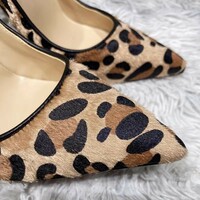Suede leopard print high heels 12CM - Thumbnail 6