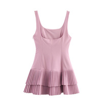 Fashionable sleeveless wide pleated dress - Thumbnail 2