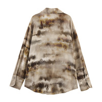 Fashionable and casual all-match V-neck tie-dye shirt - Thumbnail 1