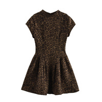 Light mature style leopard print sleeveless design niche DRESS - Thumbnail 1