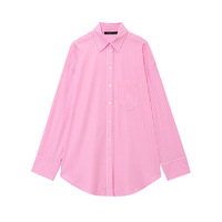 Fashionable casual loose striped single-breasted shirt - Thumbnail 1