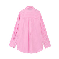 Fashionable casual loose striped single-breasted shirt - Thumbnail 2