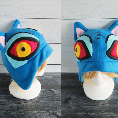 Blue kkachi horangi tiger fleece hat 