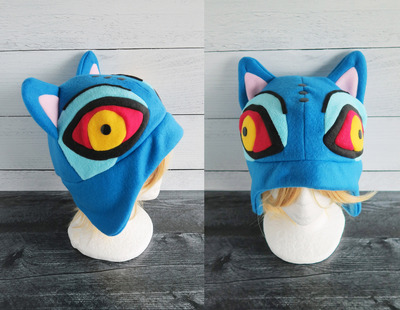 Blue kkachi horangi tiger fleece hat 