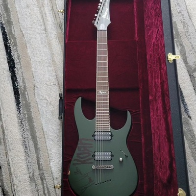 Munky's personally owned, used, and signed ibanez k-7 apex2 prototype guitar