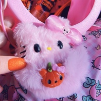 Pink Hello Ghostie Bag Charm - Thumbnail 1