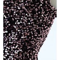 Lovely Strapless Sequined Mermaid Sheath Floor Length Black Bow Prom Dresses - Thumbnail 1