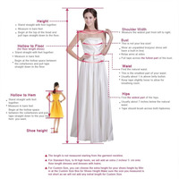 Dusty Blue Prom Dresses Slit Side Chiffon - Thumbnail 1