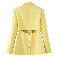 Fashionable and elegant commuting irregular solid color suit jacket - Thumbnail 1