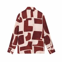 Design loose geometric long-sleeved top - Thumbnail 2
