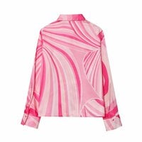 Casual and elegant simple printed long-sleeved shirt - Thumbnail 1