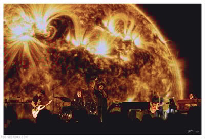 "Setting Sun I" Sacramento 24.05.13 - Pearl Jam Dark Matter Tour - large giclée print 24" x 16"