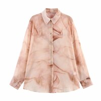 Fashionable and elegant women's tie-dye printed shirt - Thumbnail 2
