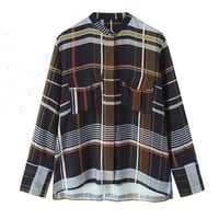 Women's Plaid Pocket Shirt - Thumbnail 1