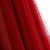 Red Spaghetti Straps Floor Length Satin and Tulle ,Lace with Removeled Sleeves Evening Dress  - Thumbnail 2
