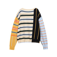 Round neck loose women's design niche temperament sweater - Thumbnail 1