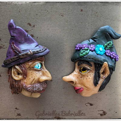 Elf couple magnet set