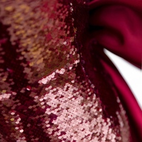 Sexy Deep V neck Mermaid Sequins Floor Length with Bow Backless Back Prom Dress  - Thumbnail 4