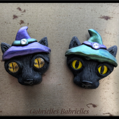 Witchy cats magnet set 