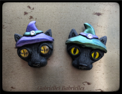 Witchy Cats magnet set 