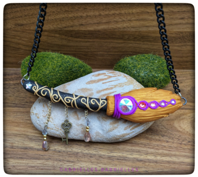 Witchy Broom necklace 