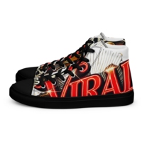 Viral Movie Bow Mens high top canvas shoes - Thumbnail 1