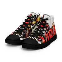 Viral Movie Bow Mens high top canvas shoes - Thumbnail 3