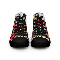 Viral Movie Bow Mens high top canvas shoes - Thumbnail 4