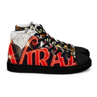 Viral Movie Bow Mens high top canvas shoes - Thumbnail 6
