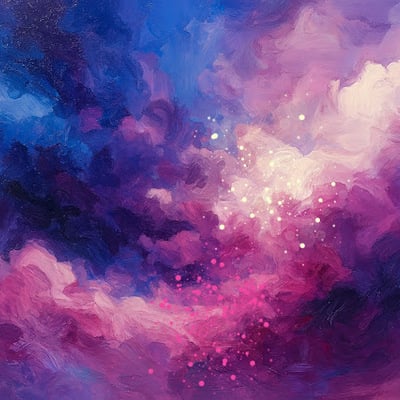 Celestial ember abstract