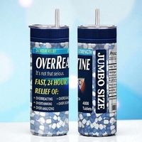 Novelty Medi Bottle Prescription Overreactine Humorous Coffee Mug/Tumbler - Thumbnail 4