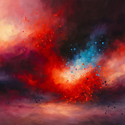 Celestial emberfall abstract