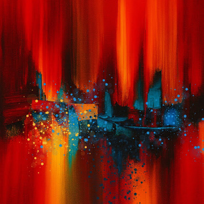 Ember skyline abstract