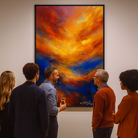 Echoes Beneath Flame Abstract - Thumbnail 1