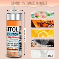 Rx Fukitol Solution Deal With Bullsh*t Rude Gag Gift Skinny Tumbler | Free Ship - Thumbnail 2