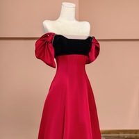 Elegant Satin Long Prom Dress, Cocktail Dress, Evening Dress, Elegant Long Gown, Party Dress, Prom Dress, Birthday Dress, Ball Gown - Thumbnail 4