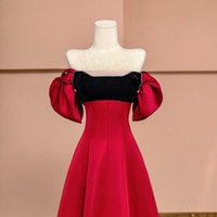 Elegant Satin Long Prom Dress, Cocktail Dress, Evening Dress, Elegant Long Gown, Party Dress, Prom Dress, Birthday Dress, Ball Gown - Thumbnail 2