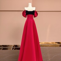 Elegant Satin Long Prom Dress, Cocktail Dress, Evening Dress, Elegant Long Gown, Party Dress, Prom Dress, Birthday Dress, Ball Gown - Thumbnail 1