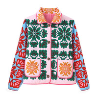Fashionable and casual printed cotton jacket - Thumbnail 1