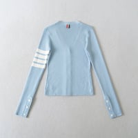 Colorblock striped V-neck sweater - Thumbnail 3