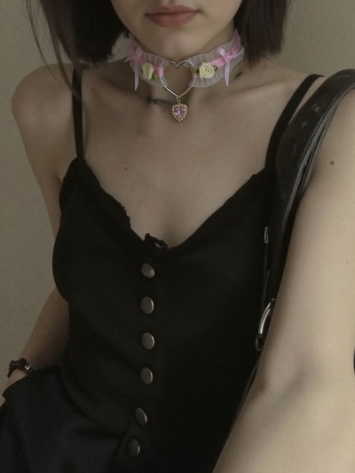 Hand made bow rose Vintage necklace collar underwear sexy accessories leg ring thigh band
