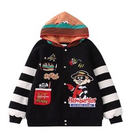 Harajuku Hamburger Embroidered Bomber Jacket - Thumbnail 2