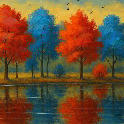 Between fire and frost landscape