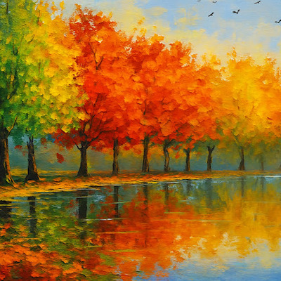 Autumn in new england landscape