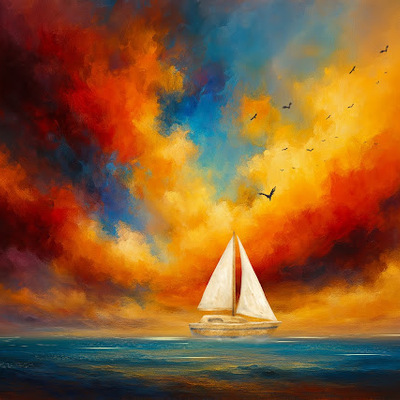 Celestial passage seascape