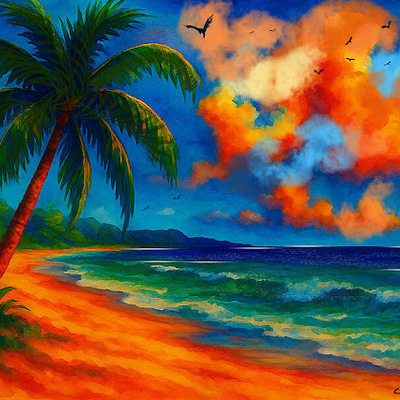 Tropical serenity landscape