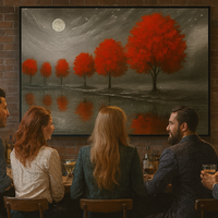 Whispers Beneath the Crimson Moon Landscape - Thumbnail 2