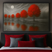 Whispers Beneath the Crimson Moon Landscape - Thumbnail 3