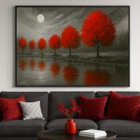 Whispers Beneath the Crimson Moon Landscape - Thumbnail 4