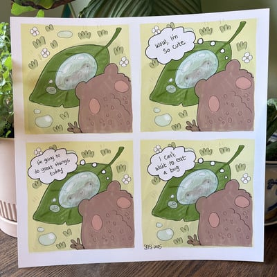 Cute toad comic print - Thumbnail 2